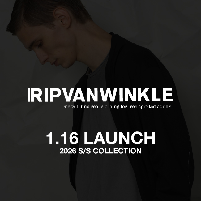 《RIPVANWINKLE》入荷情報。1/16